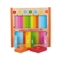 Joc educativ Montessori din lemn - Matematica, Adunari si Scaderi, WD 2062