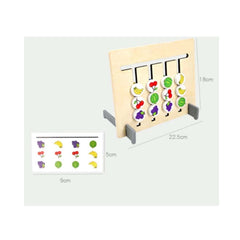 Joc Montessori - Labirint asociere culori si fructe 2 in 1, WD 9514