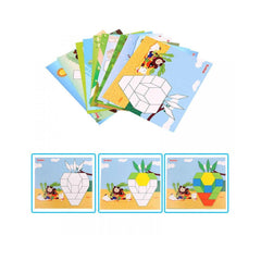 Joc Tangram din lemn 250 de piese, WD 2028