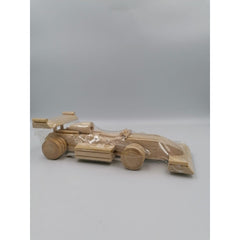 Jucarie masina de formula 1din lemn natur