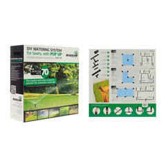 Kit irigare gazon prin aspersie pentru 70 mp cu pop up si adaptor pentru robinet