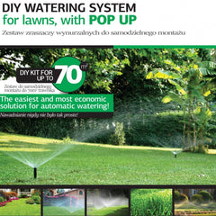 Kit irigare gazon prin aspersie pentru 70 mp cu pop up si adaptor pentru robinet