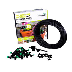Kit irigare pentru 15 ghivece cu adaptor pentru conectarea la robinet, Agrodrip & Eurodrip Irigatii