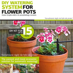 Kit irigare pentru 15 ghivece cu adaptor pentru conectarea la robinet, Agrodrip & Eurodrip Irigatii