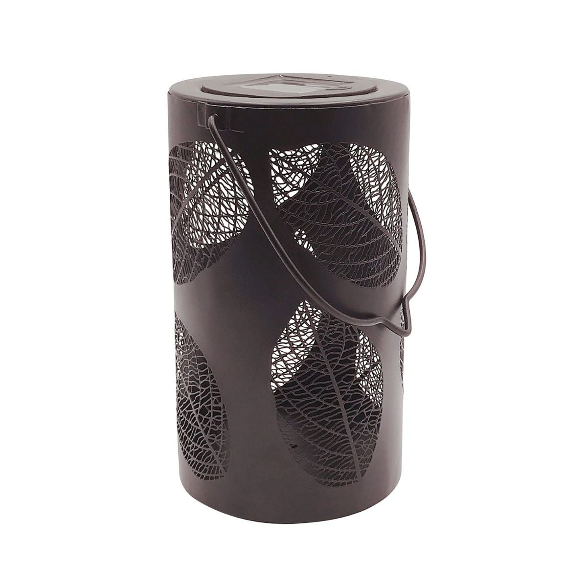 Lampa solara decorativa Autum cu LED, din metal cu model perforat, 11cm diametru, 19 cm inaltime, 1, hectarul.ro