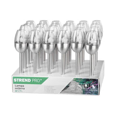 Lampa solara tip lumanare Adria Strend Pro, 1 LED, otel inoxidabil, 6x28 cm