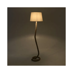 Lampadar din lemn, textil si funie 40X40Χ150 cm Inart