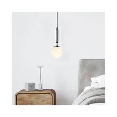 Lustra alb/negru din metal si sticla Ø15 cm King