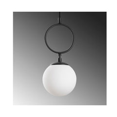 Lustra alb/negru din metal si sticla Ø15 cm Ring