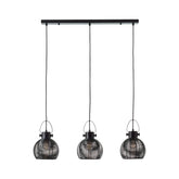 Hectarul - Lustra neagra din metal cu 3 becuri Sambo Brilliant