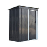 Hectarul - Magazie de gradina, neagra, din otel galvanizat, 162 x 86 x 181 cm, MIR0305 Mirpol