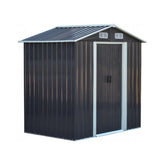 Hectarul - Magazie de gradina, neagra din otel galvanizat, 195 x 125 x 197 cm, MIR0406 Mirpol