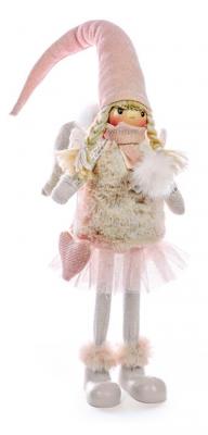 MagicHome Decoratiune Craciun Inger, roz, 28 cm, 1, hectarul.ro