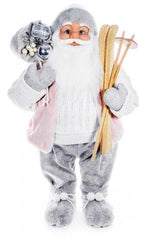 MagicHome Decoratiune Mos Craciun roz, 60 cm