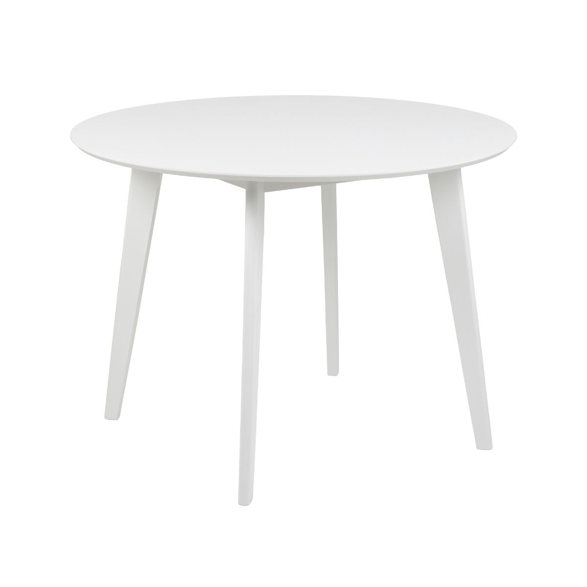 Masa de dining alba din MDF lacuit Ø105 cm Roxby Actona, 1, hectarul.ro