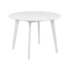Masa de dining alba din MDF lacuit Ø105 cm Roxby Actona