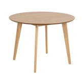 Hectarul - Masa de dining maro natural din lemn si MDF furniruit Ø105 cm Roxby Actona