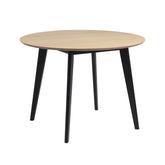 Hectarul - Masa de dining maro/negru din MDF furniruit Ø105 cm Roxby Actona