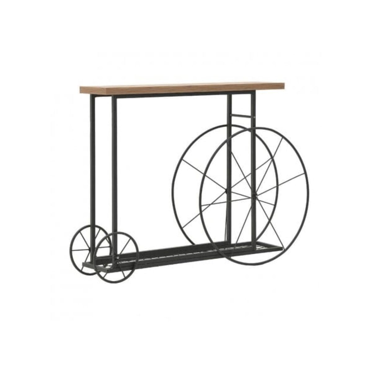 Masa consola din lemn de pin si metal 148x25x100, 1, hectarul.ro