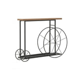 Hectarul - Masa consola din lemn de pin si metal 148x25x100