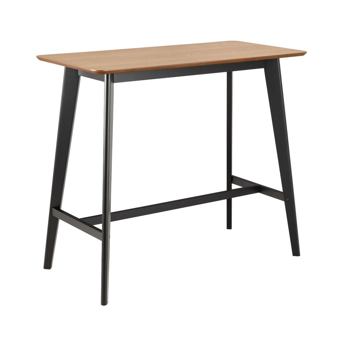 Masa de bar maro/negru din lemn si MDF furniruit, 120 cm, Roxby Actona, 1, hectarul.ro