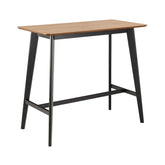 Hectarul - Masa de bar maro/negru din lemn si MDF furniruit, 120 cm, Roxby Actona