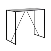 Hectarul - Masa de bar neagra din MDF 120 cm Seaford Actona