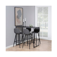 Masa de bar neagra din MDF 120 cm Seaford Actona