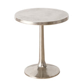 Hectarul - Masa de cafea argintie din aluminiu Ø45 cm Morries Boltze