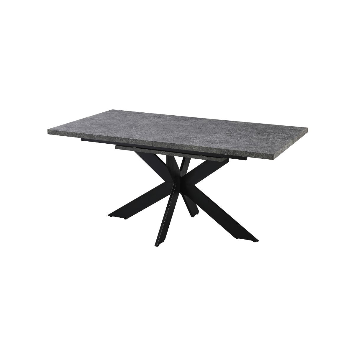 Masa de dining extensibila 160-200 cm din MDF si metal gri inchis Mod, 1, hectarul.ro