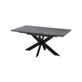 Hectarul - Masa de dining extensibila 160-200 cm din MDF si metal gri inchis Mod