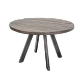 Hectarul - Masa de dining gri din lemn de mango 120 cm Iron Craft Invicta