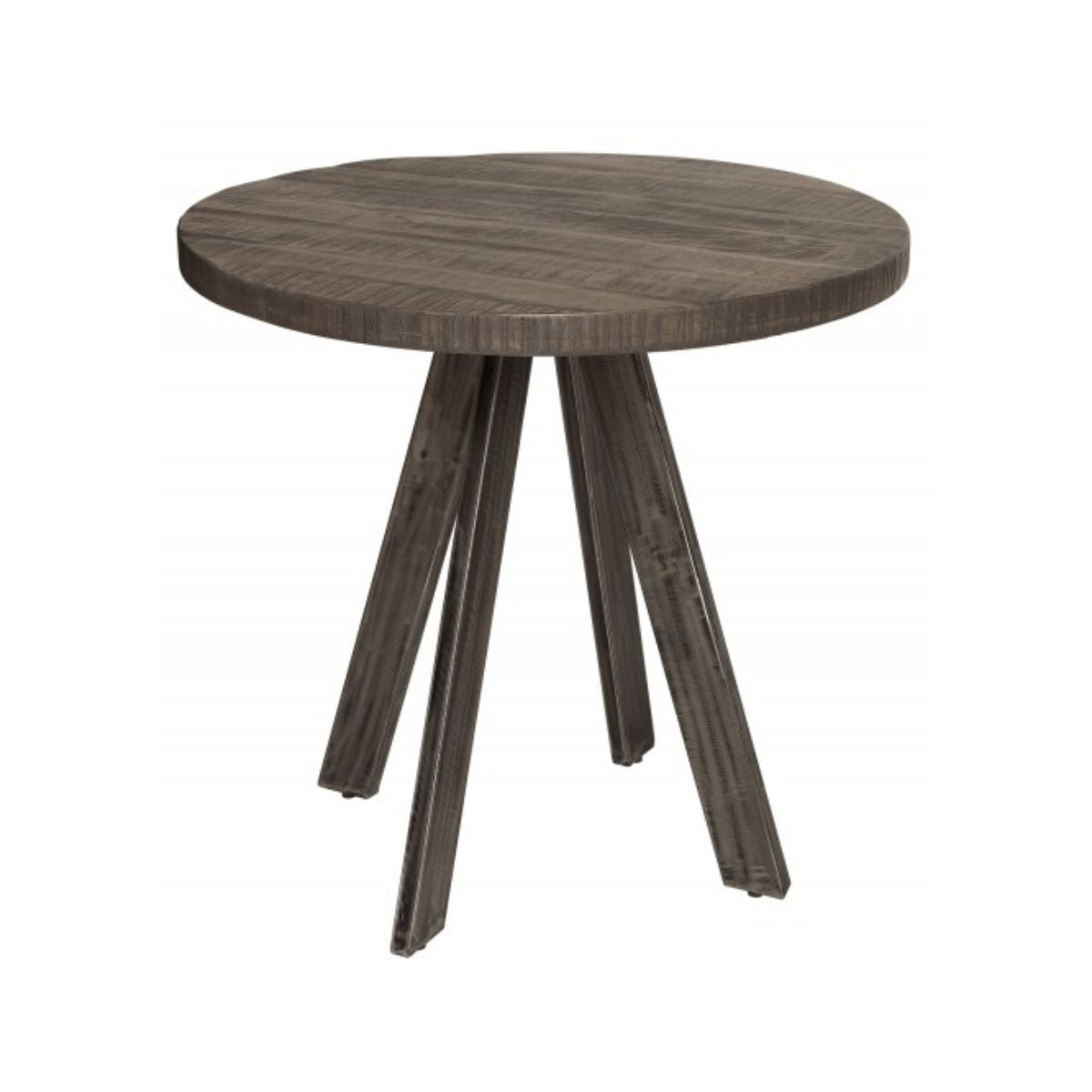 Masa de dining gri din lemn de mango 80 cm Iron Craft Invicta, 1, hectarul.ro