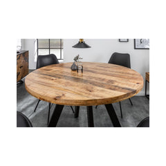 Masa de dining maro din lemn de mango 120 cm Iron Craft Invicta