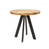 Hectarul - Masa de dining maro din lemn de mango 80 cm Iron Craft Invicta