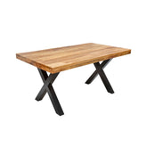 Hectarul - Masa de dining maro din lemn de mango Iron Craft 160 cm Invicta, cu picioare in X