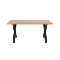 Masa de dining maro aspect stejar din MDF melaminat 160 cm Wales Actona