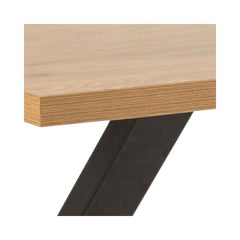 Masa de dining maro aspect stejar din MDF melaminat 160 cm Wales Actona