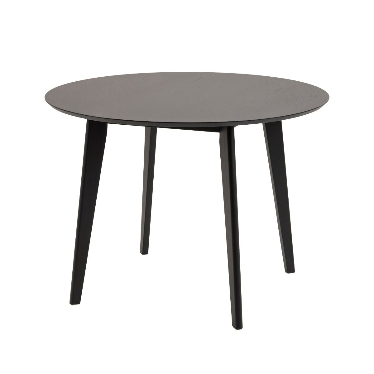 Masa de dining neagra din MDF furniruit Ø105 cm Roxby Actona, 1, hectarul.ro