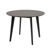 Hectarul - Masa de dining neagra din MDF furniruit Ø105 cm Roxby Actona