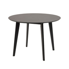 Masa de dining neagra din MDF furniruit Ø105 cm Roxby Actona