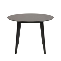 Masa de dining neagra din MDF furniruit Ø105 cm Roxby Actona