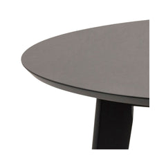 Masa de dining neagra din MDF furniruit Ø105 cm Roxby Actona