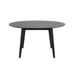 Masa de dining neagra din MDF furniruit 140 cm Roxby Actona