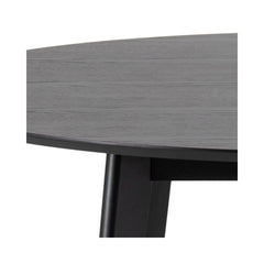 Masa de dining neagra din MDF furniruit 140 cm Roxby Actona