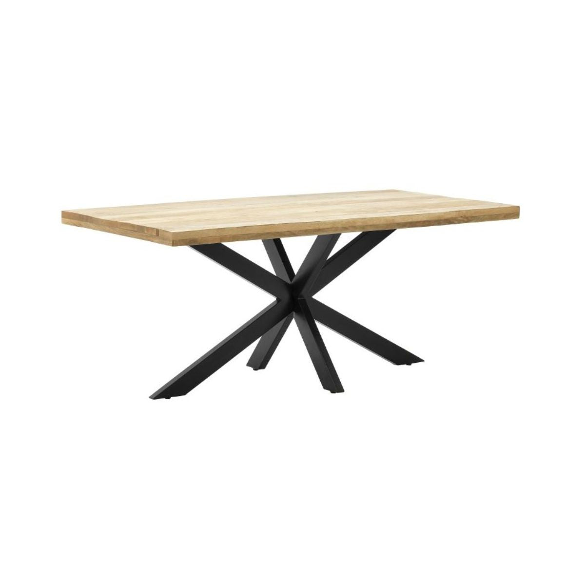 Masa dining / bucatarie, din lemn cu picioare metalice, 180x90x77 cm (M1), 1, hectarul.ro