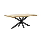 Hectarul - Masa dining / bucatarie, din lemn cu picioare metalice, 180x90x77 cm (M1)