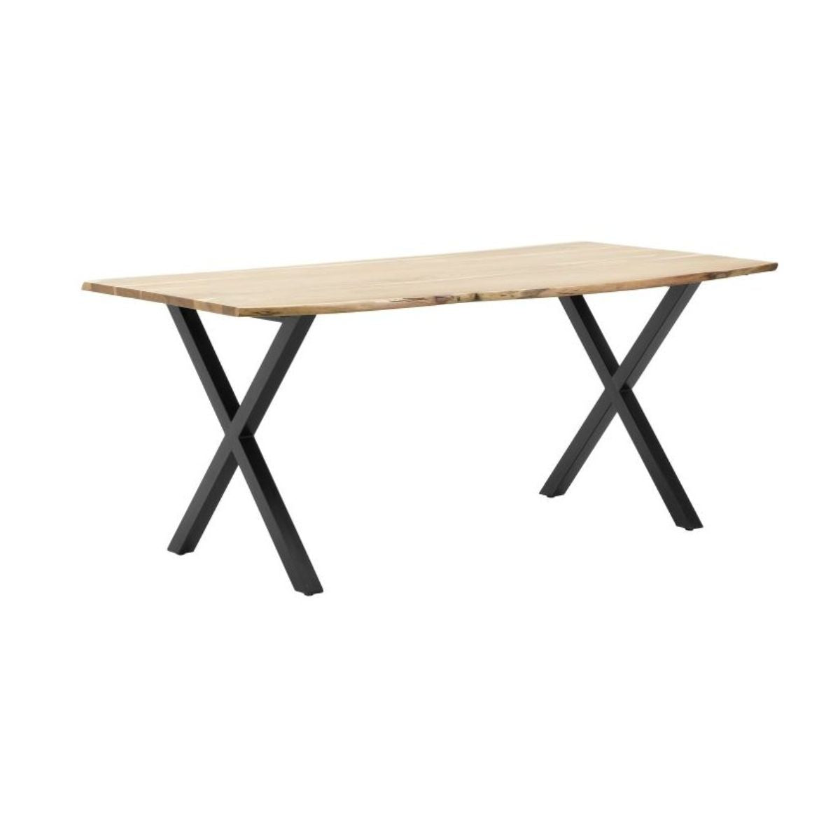 Masa dining / bucatarie, din lemn cu picioare metalice, 180x90x77 cm (M2), 1, hectarul.ro