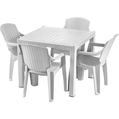 Masa gradina alba 90x90 CM