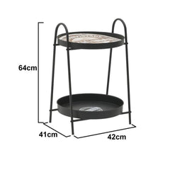 Masa rotunda pentru terasa, metalica, 42Χ41Χ64 cm